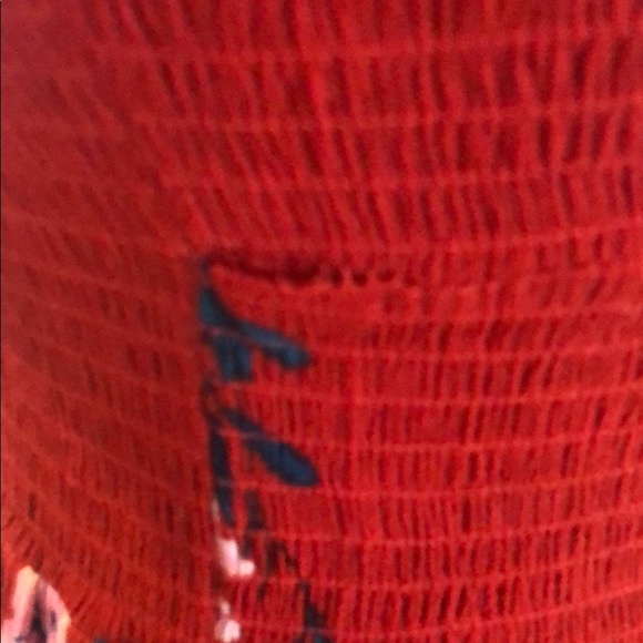 Free People Hi-Low Red Pink Floral Summer Maxi - Picture 7 of 7